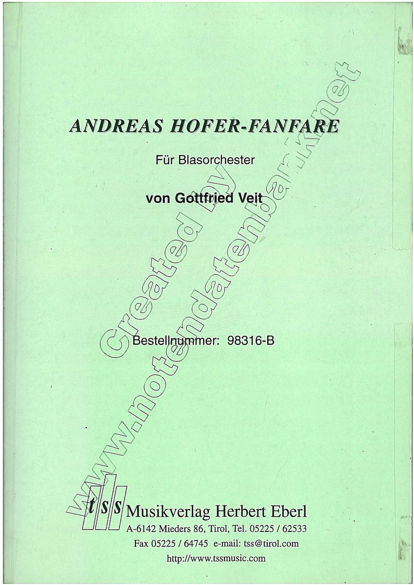 Andreas Hofer-Fanfare - cliccare qui