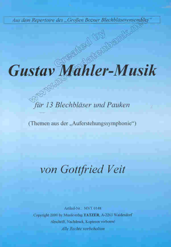 Gustav Mahler-Musik f�r 13 Blechbl�ser und Pauken - cliccare qui