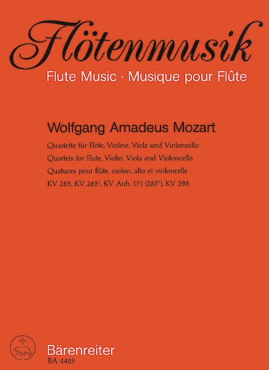 Flötenquartette (D-dur KV 285, G-dur KV 285a, C-dur KV 285b, A-dur KV 298) - cliccare qui Flötenquartette (D-dur KV 285, G-dur KV 285a, C-dur KV 285b, A-dur KV 298) - cliccare qui